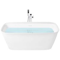 banera independiente rectangular 1600 x 800 mm de acrilico con borde fino moderna blanco tucavaca