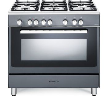 KENWOOD CK306SL 90 cm Dual Fuel Range Cooker - Slate Grey & Chrome, Grey