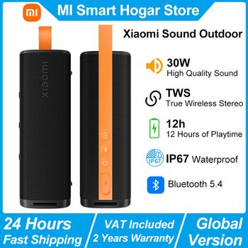 Xiaomi Sound Outdoor, Altavoz Portátil de 30W, Combo Estéreo TWS, 12h de Duración de Batería, Altavoz Inalámbrico BT5.4