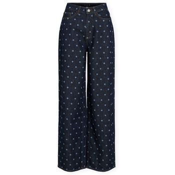 Vila Jeans Freya Pal Jeans - Dark Blue Denim para mujer