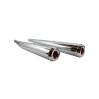 silenciador de escape moto guzzi serie grossa teste quadre lafranconi rc cromo par