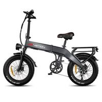 bicicleta electrica plegable drvetion bt20 fatbike bateria samsung de 48 v y 14 ah negro