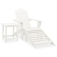 silla con otomana y mesa jardin adirondack macizo abeto blanco vidaxl