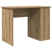 escritorio de madera de ingenieria roble artesano 100x55x75 cm vidaxl