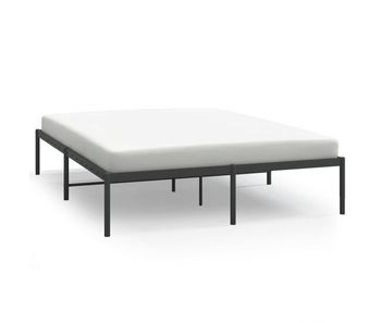 Estructura de cama de metal negro 140x200 cm sin cabecero