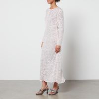 ganni 3d sequined mesh maxi dress - eu 36uk 8