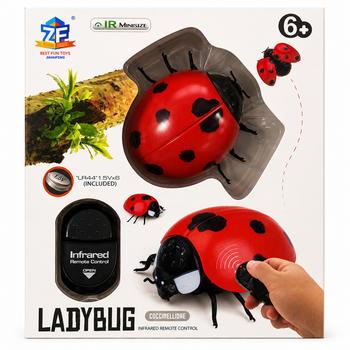 Mariquita Teledirigida RC para Niños, Juguete Insecto con Control Remoto Infrarrojo, Movimiento Realista, Juguete Divertido 6+ Años， PAPANOEL TOYS