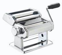 maquina para hacer pasta italiana en acero inoxidable plateado