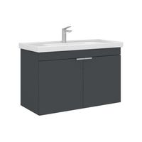 mueble para lavabo  - 90 x 45 x 58 cm - antracita mate