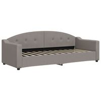 cama individual  cama para adultos  sofa cama sin colchon tela gris taupe 80x200 cm