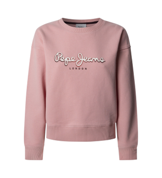 Pepe Jeans para mujer. PL581484 Sudadera Maddy rosa (L), Casual, Algodón, Sostenible