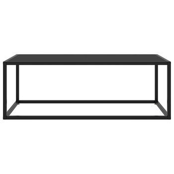 Mesa De Centro Negra Con Vidrio Negro 100x50x35 Cm