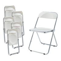 set de 6 sillas plegables pornainen 74x46x47cm blanco encasa