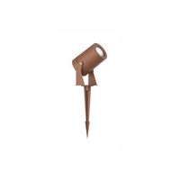 sair xl - foco led redondo de 20 w ip65 corten 2200k - luz de jardin para plantas o setos h38cm - beneito faure