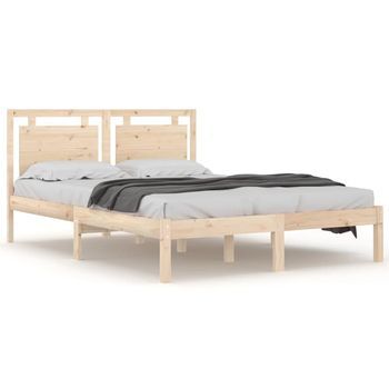 Estructura De Cama De Madera Maciza De Pino 120x200 Cm Vidaxl
