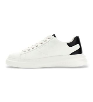 Guess para hombre. FMTEL4LEA12 Zapatillas Elba blanco (45), Plano, Cordones, Casual