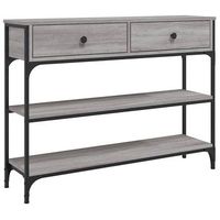mesa consola  mesa de entrada  mesa auxiliar madera de ingenieria gris sonoma 100x25x75 cm