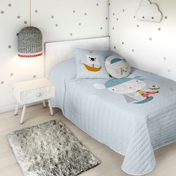 Haciendo El Indio - Colcha Bouti Reversible - Cama 105 - Algodón - Aventura Pirata Hei