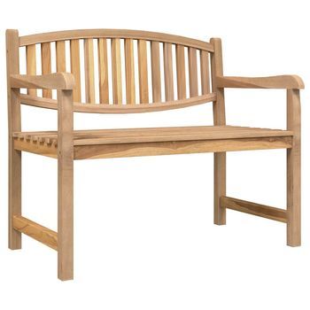 Banco De Jardín Madera Maciza De Teca 114x59x87 Cm Vidaxl