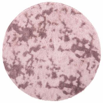 Alfombra De Pelo Largo Navarra Rosa Polvoriento 200x200 Cm Vidaxl