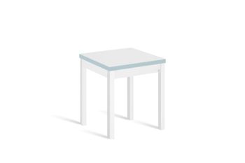 Mesa cocina extensible libro 65(130)x65 cm blanco pata blanco