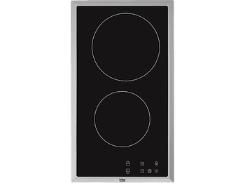Placa modular - Beko HDMC 32400 TX, Vitrocerámica, 2 zonas, Zona grande 18 cm, 30 Negro