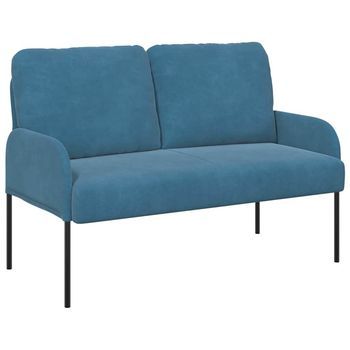 Sofás Con Cojín 110cm Azul Madera Contrachapada Vidaxl