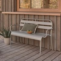 banco de aluminio gris 118 cm
