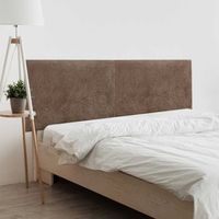 dhome cabecero acabado toalla soft tapizado liso con patas tejido suave para pared acusticos cabeceros absorbentes 210 dual 8cm - 125 al - marron
