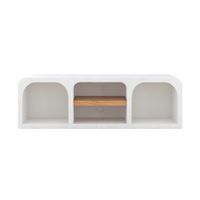 mueble de tv de yeso blanco roto de 140 cm