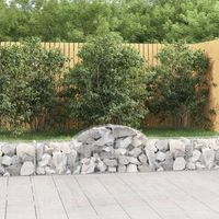cestas de gaviones 4 piezas  gavion para piedras  gavion decorativo forma de arco hierro 200x30x4060 cm cfw763670