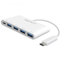 macally uc3hub4c adaptador usb-c 31 a 4 puertos usb-a y 1 puerto de carga usb-c