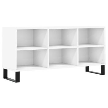 Mueble De Tv Madera De Ingeniería Blanco 103,5x30x50 Cm Vidaxl