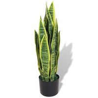 planta artificial con maceta sansevieria 65 cm verde dec021909