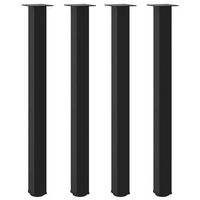 patas para mesa de centro 4 uds  patas de muebles acero negro 110-112 cm
