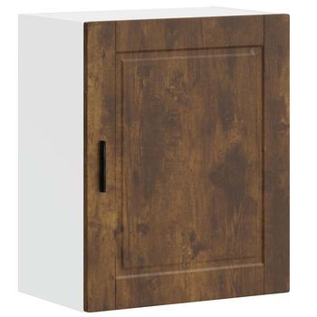 Armario De Pared Cocina Porto Madera Ingeniería Roble Ahumado Vidaxl