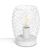 ledkia lampara de mesa de metal winbi blanco