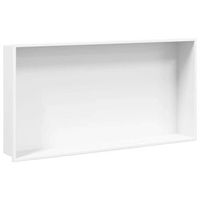 hornacina ducha acero inoxidable blanco mate 62x32x9 cm vidaxl