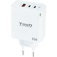 tooq tqwc-ganqc2pd65wt cargador de pared 2xusb-cusb 20 65w blanco