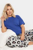 yours pijama azul y gris leopardo