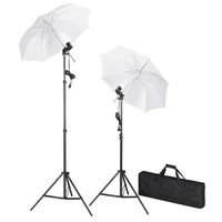 kit de iluminacion de estudio con tripodes y sombrillas vidaxl