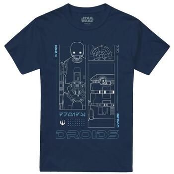 Disney Camiseta manga larga Droids para hombre