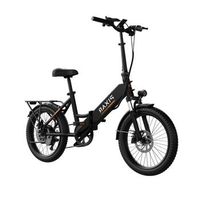 bicicleta electrica pixar rusher 250w 48v 128ah 20x3 negra freno de disco