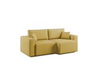 morfeo sofa con asiento extraible en tela impermeable 180 cm amarillo