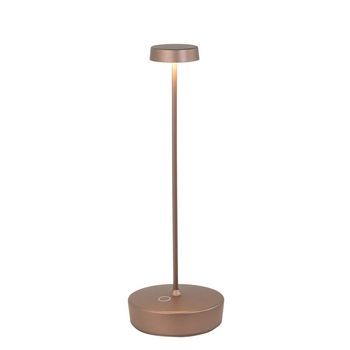 Lámpara De Mesa Led Swap Recargable Y Regulable En Bronce Mate Con Duración De Batería De Hasta 12 Horas