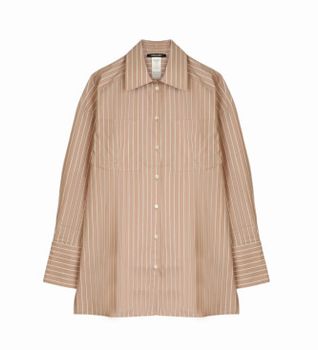 PennyBlack para mujer. 2511111203200 Camisa Robot marrón (M/L), Casual, Algodón, Manga larga