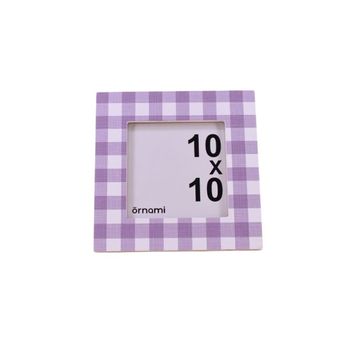 Marco de fotos violeta y blanco 15x15cm