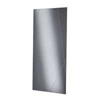 espejo rectangular con grabados laser grises l 70 x h 160 cm