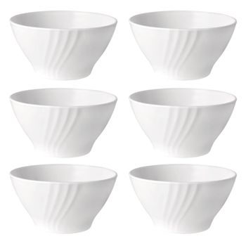 Set 6 boles vidrio opal blanco 13,5 cm