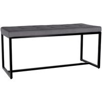 banco barci terciopelo gris oscuro 40x100x48 cm clp